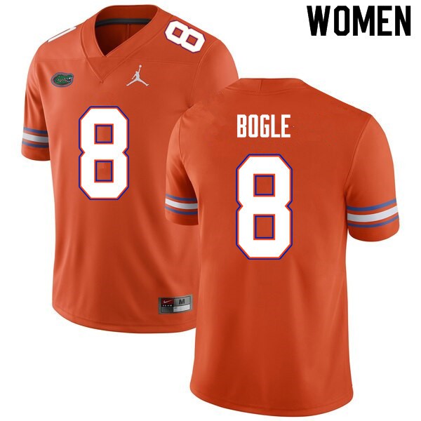 Women #8 Khris Bogle Florida Gators College Football Jerseys Orange